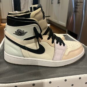 Nike Air Jordan High-Top Sneakers - Black, Cream, Tan